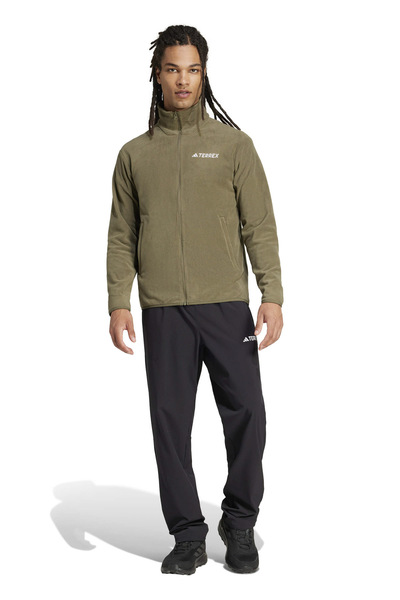 adidas MT ESS FZ FL OLIST Haki Erkek Fermuarlı Sweatshirt