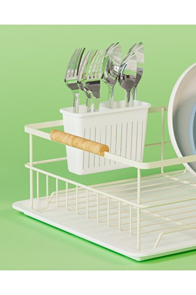 SUNTEL BANYO MUTFAK AKSESUARLARI Bulaşıklık Tabaklık Tezgah Üstü Bulaşıklık Bulaşıklık Sepeti Bulaşık Kurutmalık Paslanmaz BEJ