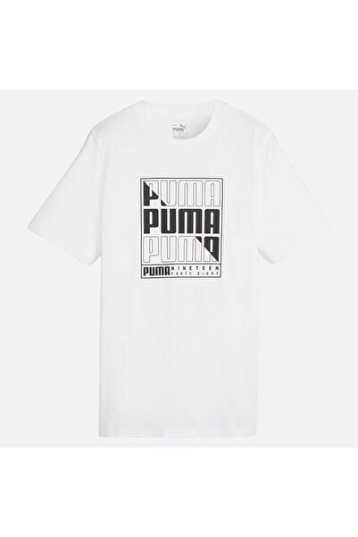 Puma GRAPHICS Box Tee-PUMA White Erkek T-Shirt