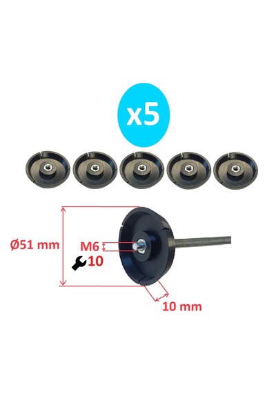 Poyraz Bioplast Sosis Silikon Tabancası İtici Yedek Parça M6 5 Adet