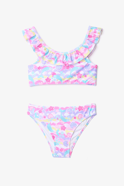 Penti Kız Çocuk Star Shell Fırfırlı Halter Yaka Bikini Takımı