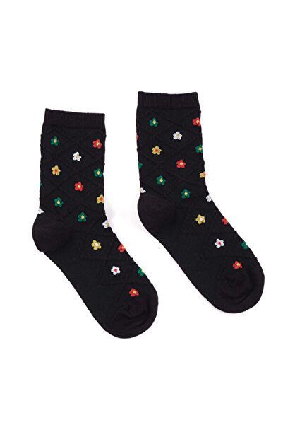 Faik Sönmez Baklava Çiçek Jakarlı Soket Çorap W26CRP016