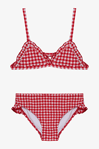 Penti Kız Çocuk Gingham Triangle Çok Renkli  Bikini Takımı