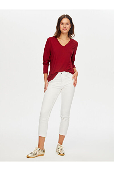 Faik Sönmez V-Neck Long Sleeve T-Shirt W26Tsh003