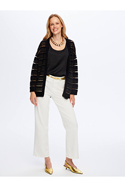 Faik Sönmez Transparan Detaylı Triko Hırka W26TRH004