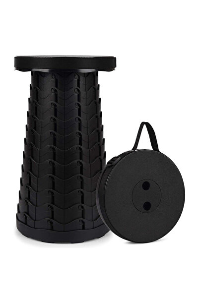 awwaline Round Retractable Chair, awwaline, Black, Extendable, Foldable, Portable, Ideal for Outdoor Activity