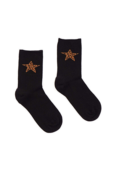 Faik Sönmez Leopar Yıldızlı Soket Çorap W26CRP002