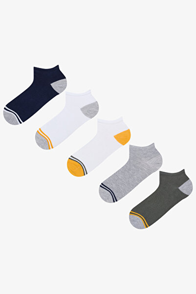 Penti Мъжки сафари многоцветни чорапи до глезена, чифт от 5