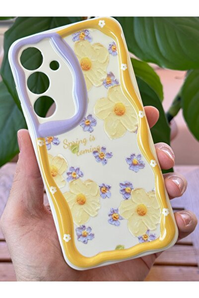Fibaks Samsung Galaxy A56 Case Designed Patterned Camera Protection Daisy Flower Colorful Silicone Cover
