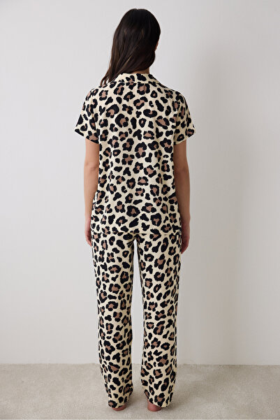 Penti Leopard Chally Shirt Pants Többszínű pizsama szett
