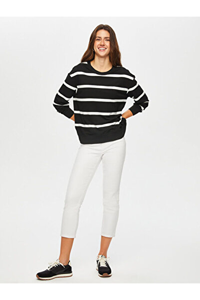 Faik Sönmez Çizgili Yuvarlak Yaka Sweatshırt 003