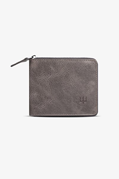 Getto Deri Byanca Hakiki Deri Fermuarlı Kişiye Özel İsim Baskılı Cüzdan