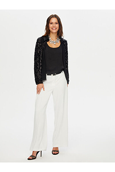 Faik Sönmez Şifon Garnili Payetli Abiye Ceket W26CKT002