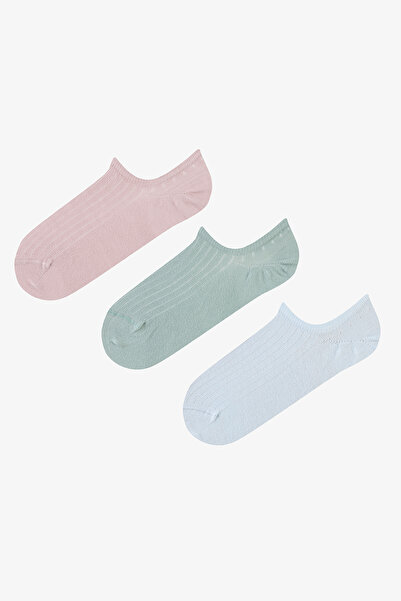 Penti 3 Pairs Cotton Ribbed Toe Seamless Toe Seamless Sneaker Socks