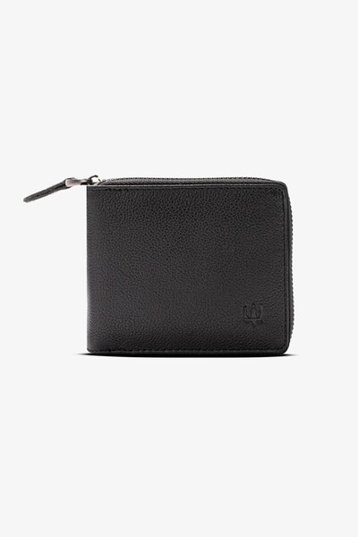 Getto Deri Byanca Hakiki Deri Fermuarlı Kişiye Özel İsim Baskılı Cüzdan