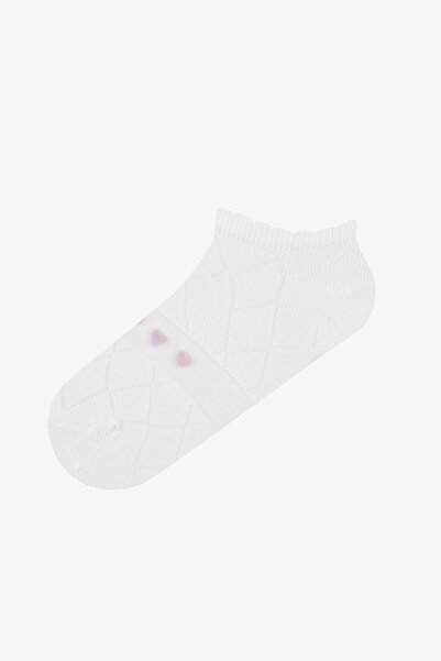 Penti Diamond Heart Pink White 2er-Pack Booties-Socken