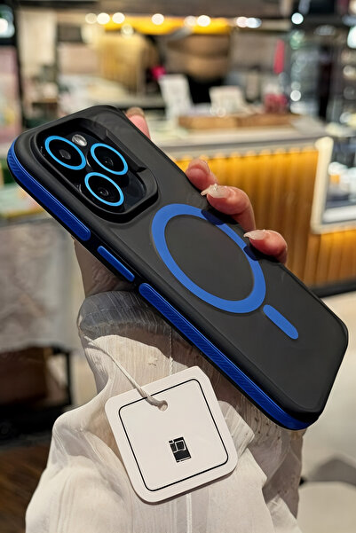 ProNorth IPhone 15 PRO Uyumlu Kılıf Magsafe Özellikli Darbe Emici Şeritli Sil...