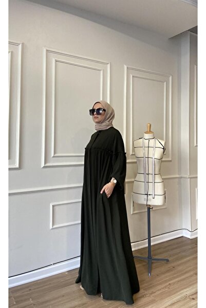 Berel Moda Hüma Ferace Χακί Πράσινο