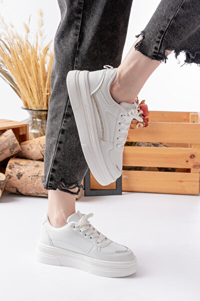 NOVELLAM SHOES Εγγυημένα αθλητικά παπούτσια Elinda White Daily Orthopedic Γυν...