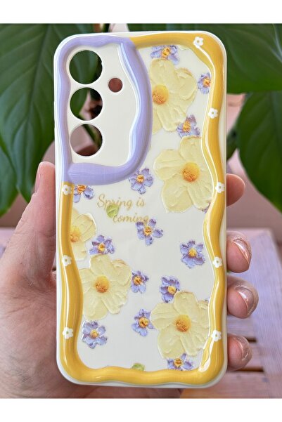 Fibaks Samsung Galaxy A16 Case Designed Patterned Camera Protection Daisy Flower Colorful Silicone Cover
