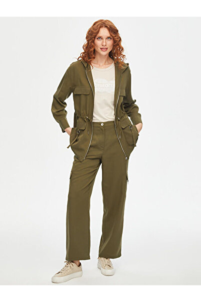 Faik Sönmez Relax Liyoselli Metal Aksesuarlı Overshırt Tunik 69784