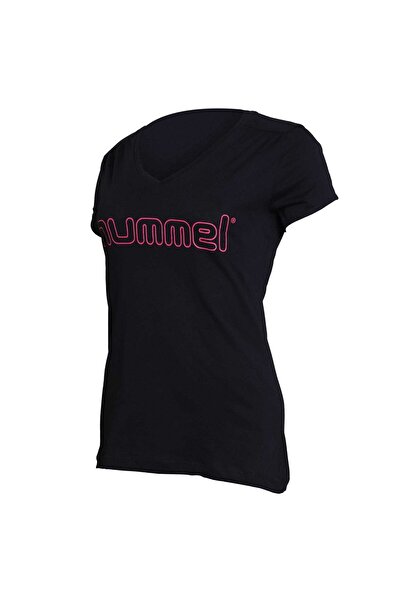 hummel Γυναικείο μπλουζάκι Klara με μαύρο στάμπα με λαιμόκοψη σε σχήμα V