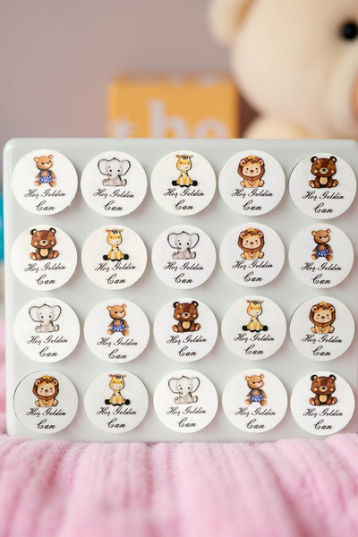 Figürlü Ahşap Bebek Magnet 20 Adet Karışık