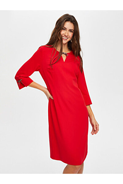 Faik Sönmez Taş Fiyonk Aksesuarlı Abiye Elbise S25ABY022