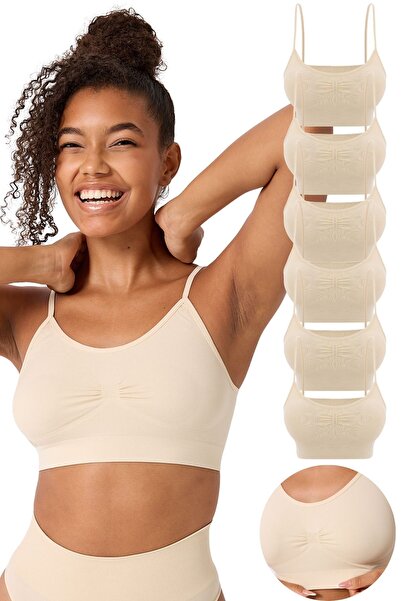 FOREVER MORE 6-Piece Women's Thin Strap Seamless Stretchy Bustier