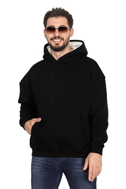 ROKİDS Anthracite Unisex Oversize Hooded Hoodie Sweatshirt - Comfortable Casu...