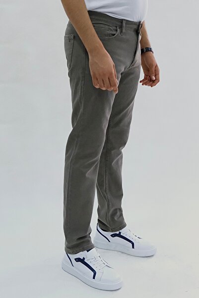 BLACK LEE Erkek Açık Kahve Regular Fit Rahat Kesim Esnek Likralı Örme Jeans