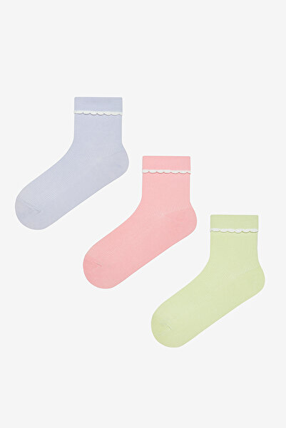 Penti Pretty Frill Pink Mint Green 3-Piece Socks