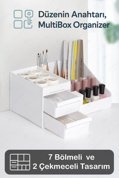 Fesya Home MULTIBOX Organizator za ladice sa 7 odjeljaka za kozmetiku, parfem...