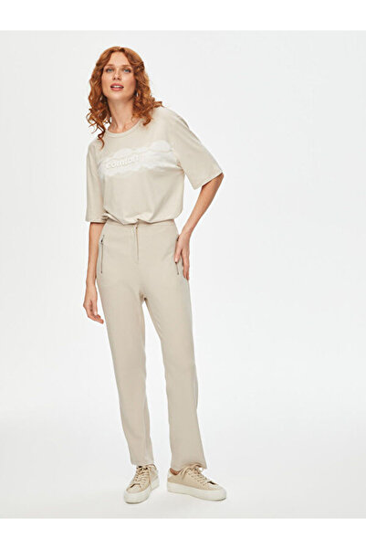 Faik Sönmez Relax Diagonal Dokulu Slım Fit Örme Pantolon 69763