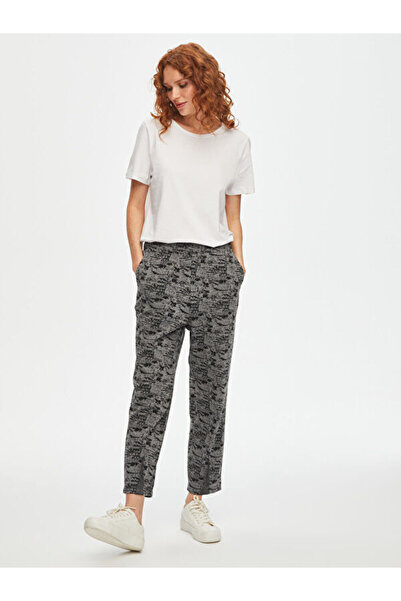 Faik Sönmez Kendinden Jakarlı Örme Comfort Fit Pantolon 69486