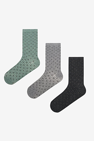 Penti Bright Dot 3-Piece Gray Green Socks