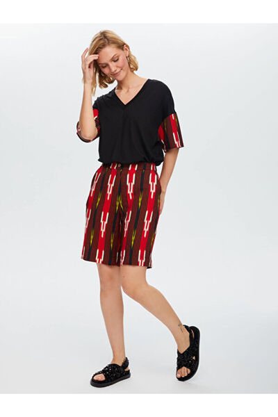 Faik Sönmez Resort Kutnu Desenli Viskon Şort 68777