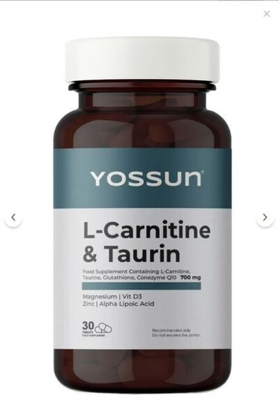 yossun L-Karnitin, Taurin, Glutatyon ve Koenzim Q10 İçeren Tablet Takviye Edici Gıda