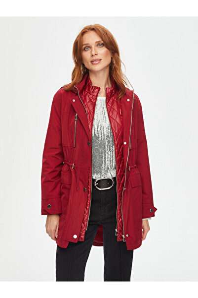 Faik Sönmez Kapitone Rüzgarlık Detaylı Kapüşonlu Trençkot 69524