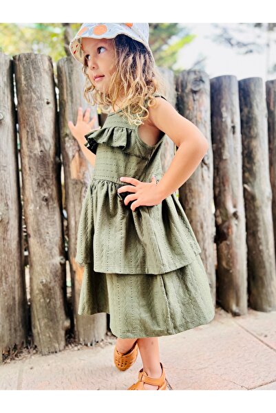 DİVİSTA Κοριτσίστικο φόρεμα 100% βαμβακερό βολάν