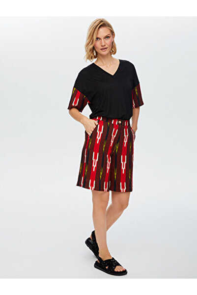 Faik Sönmez Resort Kutnu Desenli Viskon Şort 68777