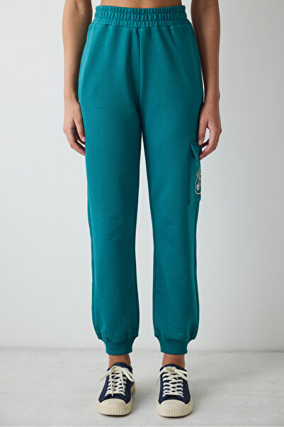 Penti Petrol Yeşil Yüksek Bel Harry Potter Baskılı Eşofman Altı