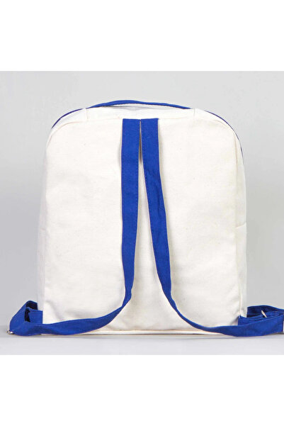Pamusan Mavi Unisex Sırt Çantası Kanvas 25x32 cm - %100 Pamuk