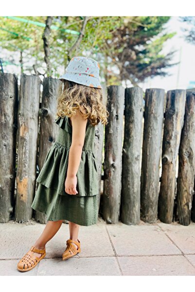 DİVİSTA Κοριτσίστικο φόρεμα 100% βαμβακερό βολάν