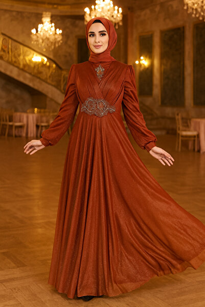 Neva Style Glitter Tile Hijab Evening Dress 50151Krmt