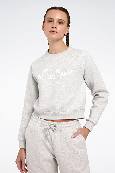Reebok RUNA TOP Gri Kadın Sweatshirt