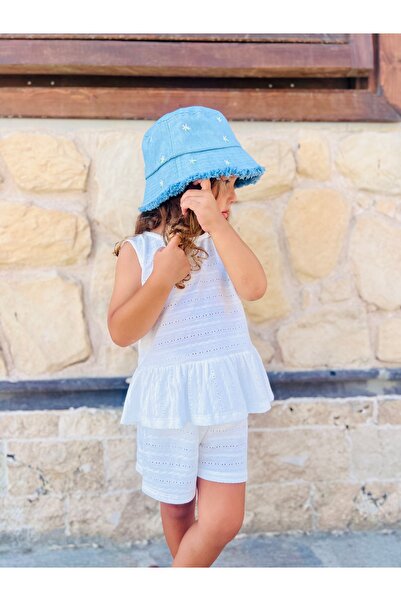 DİVİSTA Girl's 100% Cotton Bottom-Top Set