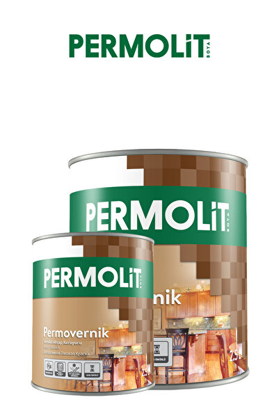 Permolit Permovernik Vernikli Ahşap Koruyucu, Dekoratif Koruyucu Ahşap Verniği | 0,75L - 2,5L