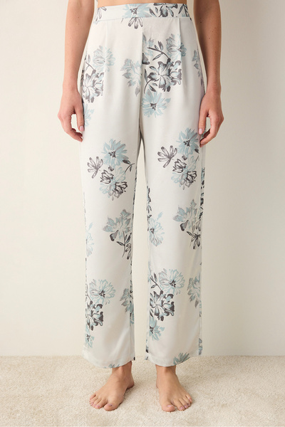 Penti Light GrAy SAtin Camille Trousers PAjAmA Bottoms