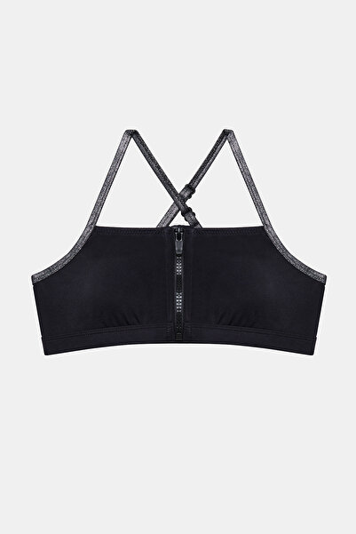 Penti Μαύρο Ασημί Σετ Μπικίνι Μπαντό για νεαρή κοπέλα